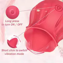 Rose Toy Tongue Licking Vibrator for Women Oral Clit Stimulator Female G Spot Vibrating Masturbation Massager