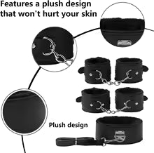 Erotic SM BDSM bondage set leather plush sex toy bondage set handcuffs feather eye mask flirting couple sex adult game
