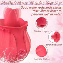 Rose Toy Tongue Licking Vibrator for Women Oral Clit Stimulator Female G Spot Vibrating Masturbation Massager
