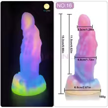Luminous Anal Plug Dildos For Women Men Butt Plug Suction Cup Silicone