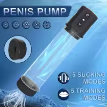 Penis Pump Vacuum Sucking Vibrator Enlargement Extend Delay Stamina Penis Trainer Masturbators Cup Dick Pump Adult Sex Toys Men